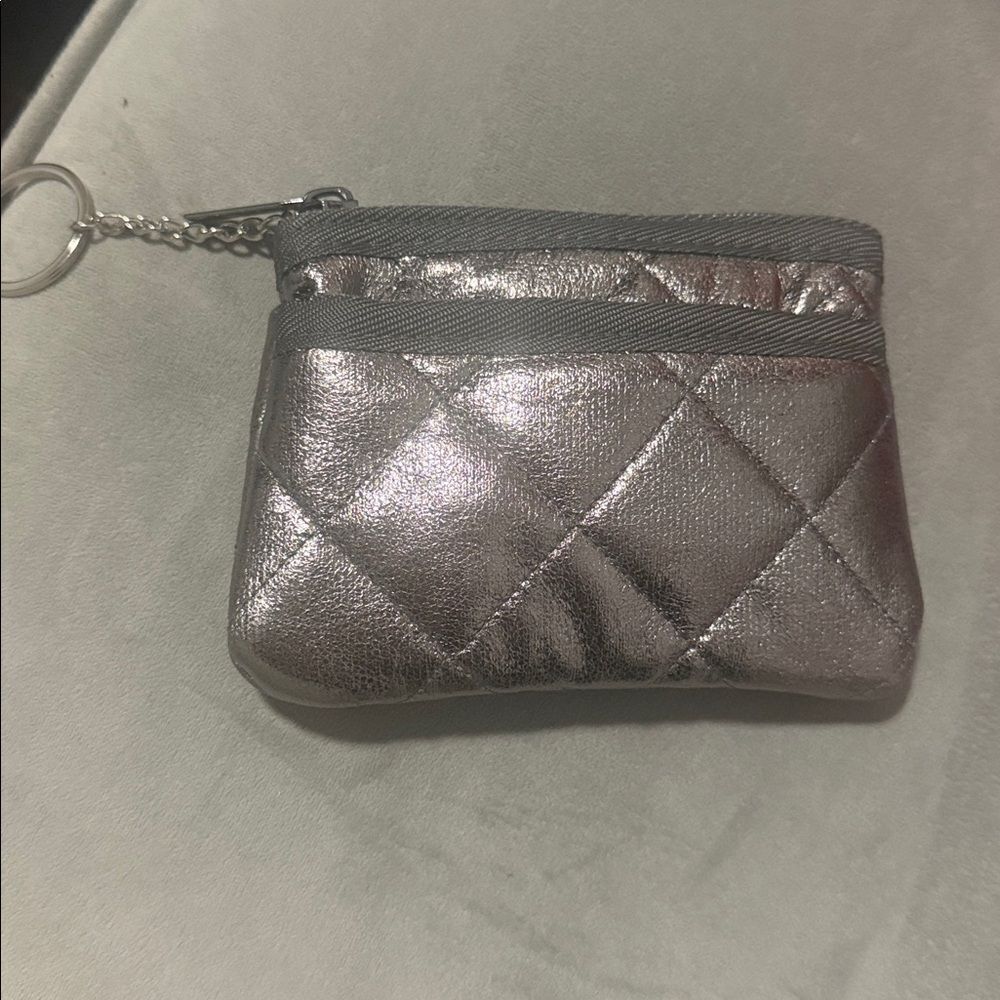 Small Key Chain Wallet - Quilted Puffer Wallet - Zipper - NWT - Keyring Attached